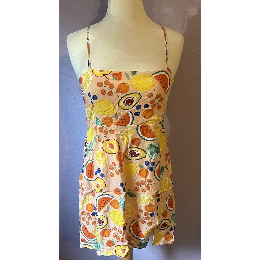 Pink Lilly Pink Summer Fruit Mini Dress Size Medium